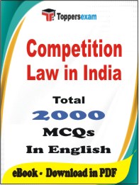 Competition Law in India PDF Book In English - MCQ / Objective Questions