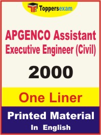 APGENCO Assistant Executive Engineer (Civil) One Liner Book in English