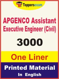 APGENCO Assistant Executive Engineer (Civil) One Liner Book in English