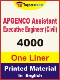 APGENCO Assistant Executive Engineer (Civil) One Liner Book in English