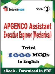 APGENCO Assistant Executive Engineer (Mechanical) PDF Book in English - MCQ / Objective Questions (VOL.1)