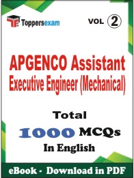 APGENCO Assistant Executive Engineer (Mechanical) PDF Book in English - MCQ / Objective Questions (VOL.2)