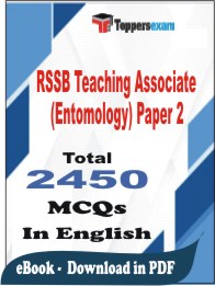 RSSB Teaching Associate (Entomology) Paper 2 PDF Book In English - MCQ / Objective Questions