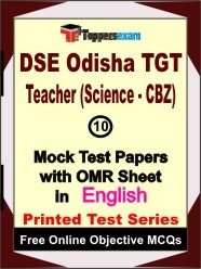 DSE Odisha TGT Teacher (Science - CBZ) Exam Mock Test Papers (Book) in English