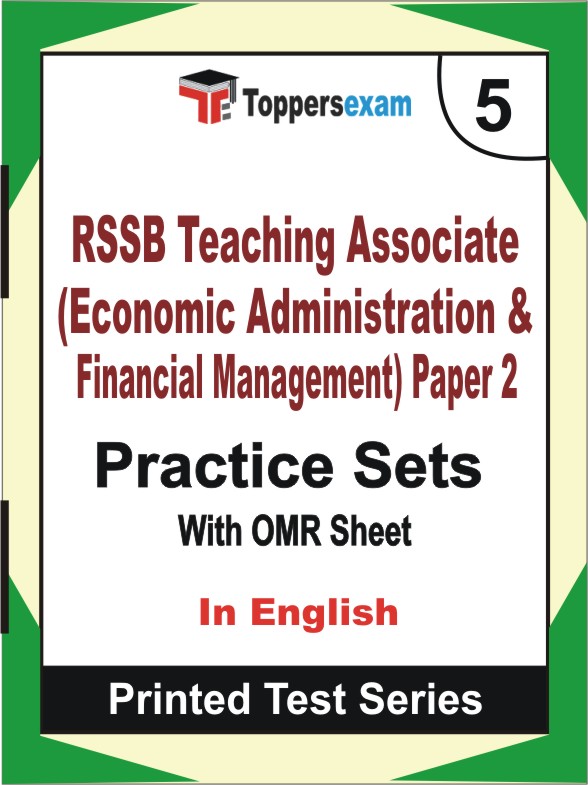 RSSB Teaching Associate (Economic Administration & Financial Management) Paper 2 Book in English - Mock Test / Practice Set