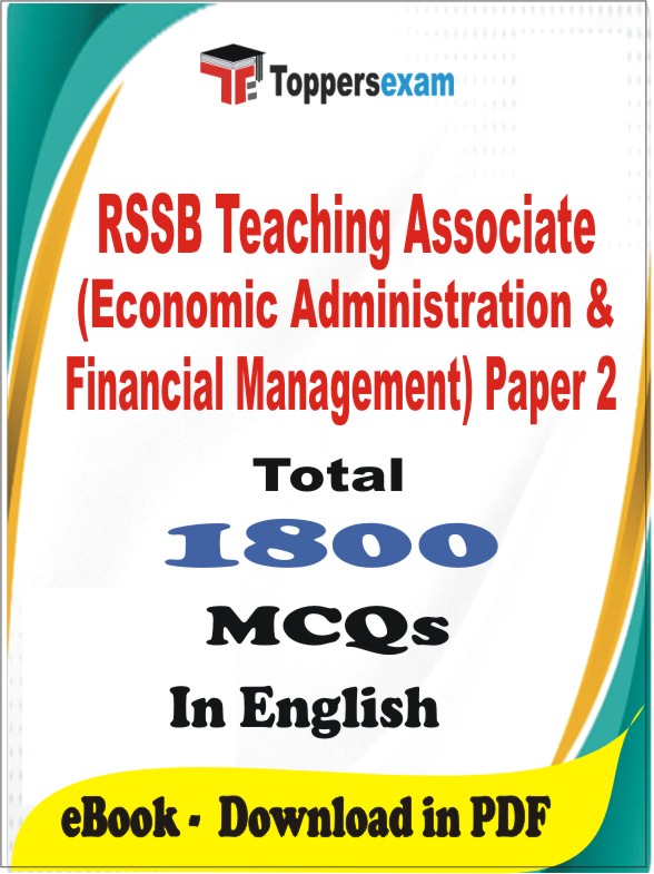 RSSB Teaching Associate (Economic Administration & Financial Management) Paper 2 PDF Book In English - MCQ / Objective Questions
