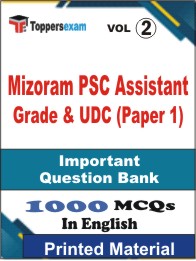 Mizoram PSC Assistant Grade & UDC (Paper 1) Book in English - Objective MCQ (VOL.2)