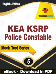 KEA KSRP Police Constable Test PDF Book In English - Practice Set