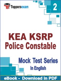 KEA KSRP Police Constable Test PDF Book In English - Question Paper