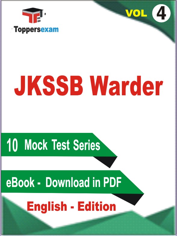 JKSSB Warder Test PDF Book in English - Practice Set /Mock Test (VOL.4)