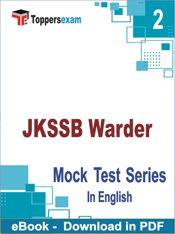 JKSSB Warder PDF Book In English - Question Paper