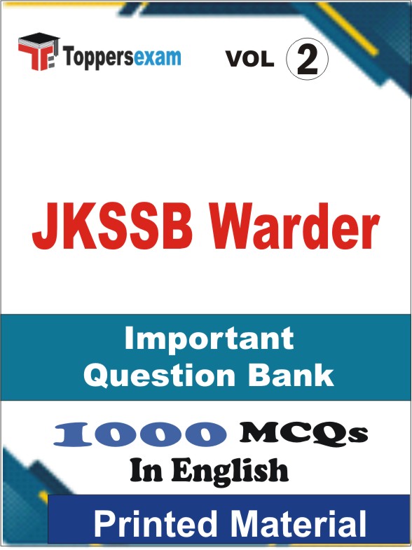 JKSSB Warder Book in English - Objective MCQ (VOL.2)