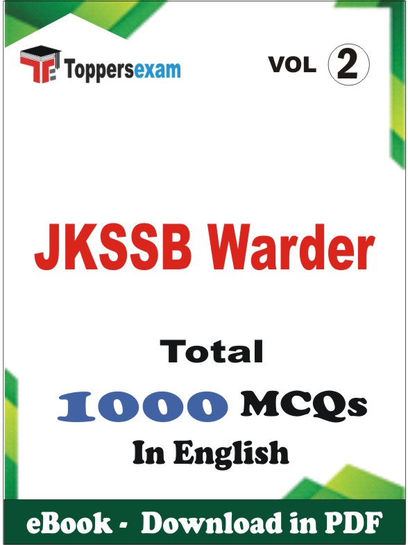 JKSSB Warder PDF Book In English - MCQ / Objective Questions (VOL.2)