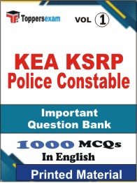 KEA KSRP Police Constable Book in English - Objective MCQ (VOL.1)