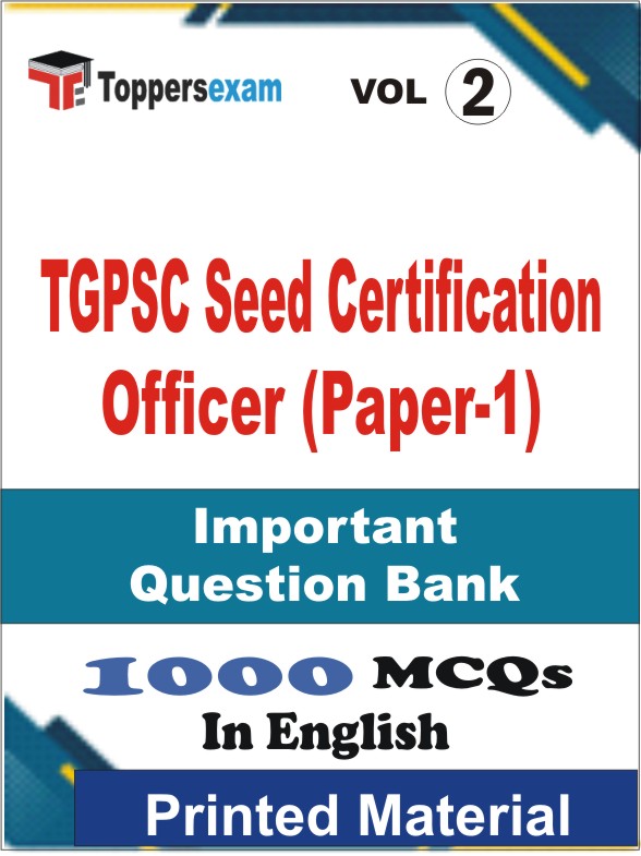 TGPSC Seed Certification Officer (Paper-1) Book in English - Objective MCQ (VOL.2)