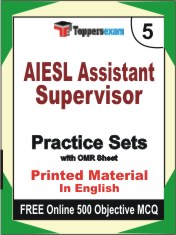 AIESL Assistant Supervisor Test Book in English - Mock Test / Practice Set