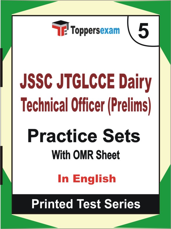 JSSC JTGLCCE Dairy Technical Officer (Prelims) Book in English - Mock Test / Practice Set