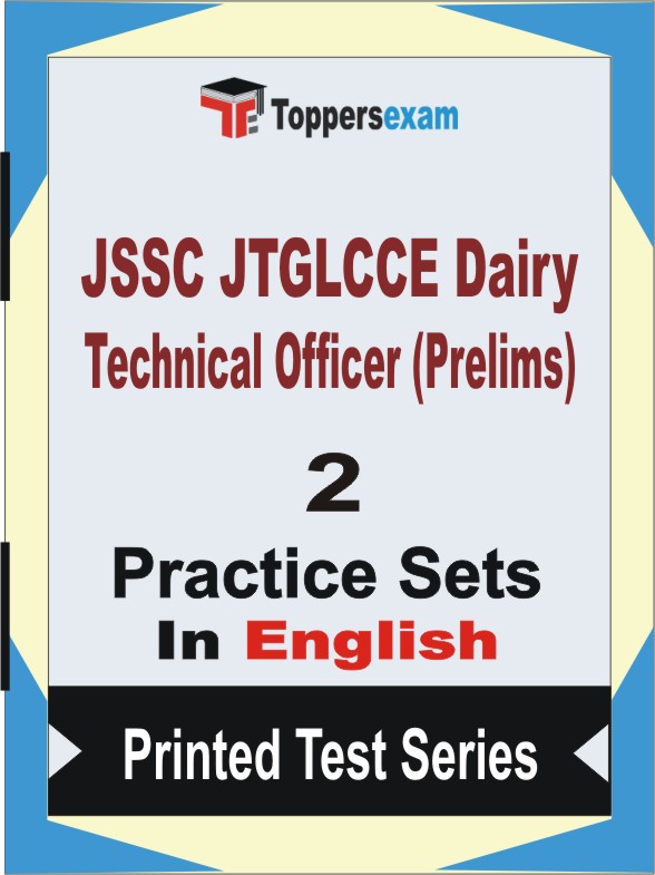 JSSC JTGLCCE Dairy Technical Officer (Prelims) Book in English - Question Paper / Practice Set