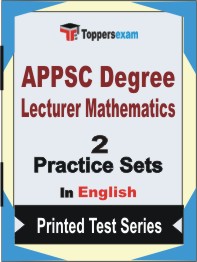 APPSC Degree Lecturer Mathematics Book in English - Question Paper / Practice Set