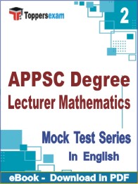 APPSC Degree Lecturer Mathematics PDF Book In English - Question Paper