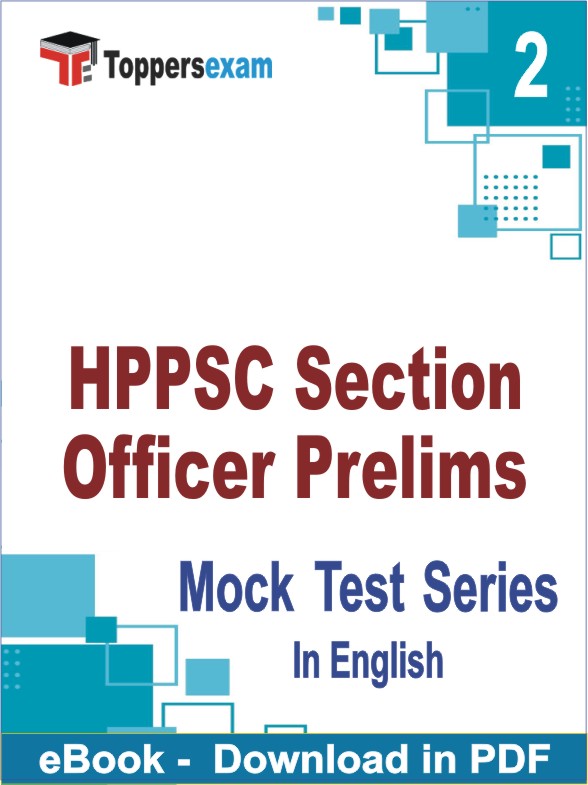 HPPSC Section Officer Prelims PDF Book In English - Question Paper