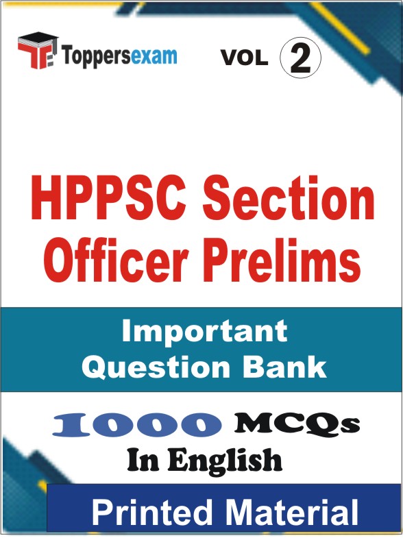 HPPSC Section Officer Prelims Book in English - Objective MCQ (VOL.2)