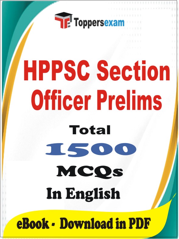 HPPSC Section Officer Prelims PDF Book In English - MCQ / Objective Questions