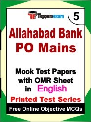 Allahabad Bank PO (Mains) Exam Mock Test Papers (Book) in English