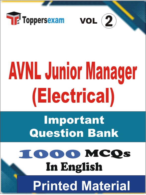 AVNL Junior Manager (Electrical) Book in English - Objective MCQ (VOL.2)