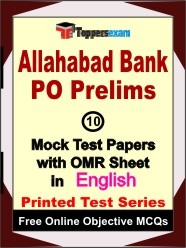 Allahabad Bank PO (Prelims) Exam Mock Test Papers (Book) in English