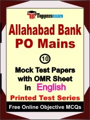 Allahabad Bank PO (Mains) Exam Mock Test Papers (Book) in English