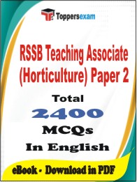 RSSB Teaching Associate (Horticulture) Paper 2 PDF Book in English - MCQ / Objective Questions