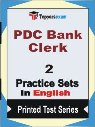 PDC Bank Clerk Book in English - Question Paper / Practice Set