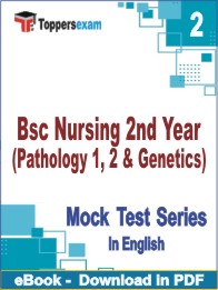 Bsc Nursing 2nd Year (Pathology 1, 2 & Genetics) Test PDF Book In English - Question Paper