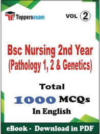 Bsc Nursing 2nd Year (Pathology 1, 2 & Genetics) PDF Book in English - MCQ / Objective Questions (VOL.2)