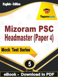 Mizoram PSC Headmaster (Paper 4) Test PDF Book In English - Practice Set