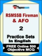 RSMSSB Fireman & AFO Test Book in English - Question Paper / Practice Set