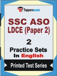 SSC ASO LDCE (Paper 2) Book in English - Question Paper / Practice Set