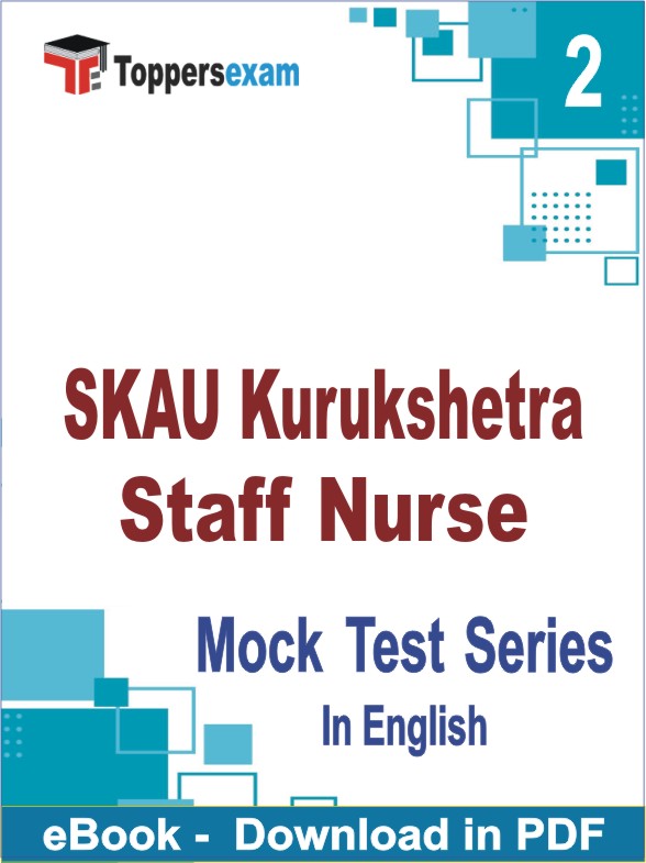 SKAU Kurukshetra Staff Nurse PDF Book In English - Question Paper