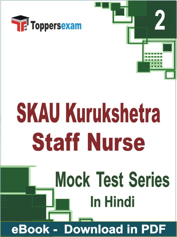 SKAU Kurukshetra Staff Nurse PDF Book In Hindi - Question Paper