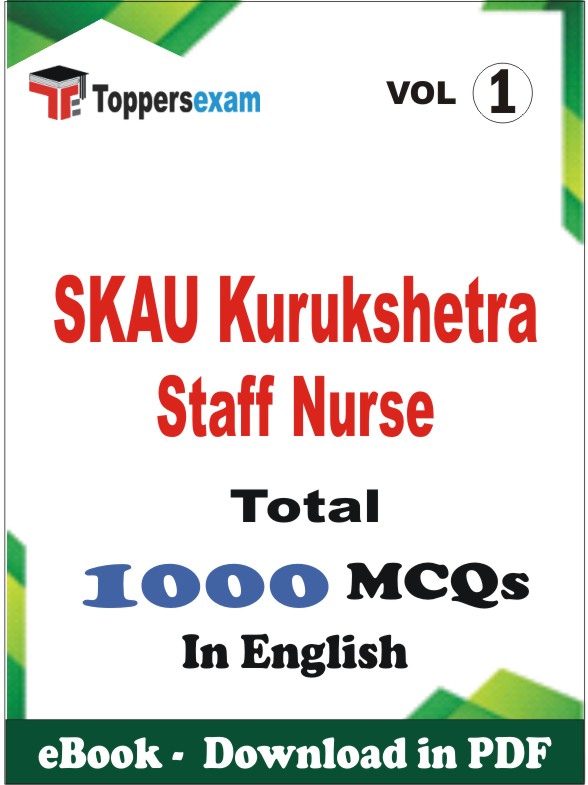 SKAU Kurukshetra Staff Nurse PDF Book In English - MCQ / Objective Questions (VOL.1)