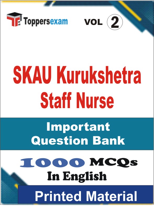 SKAU Kurukshetra Staff Nurse Book in English - Objective MCQ (VOL.2)