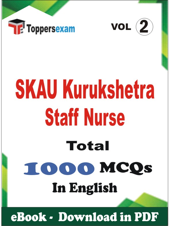 SKAU Kurukshetra Staff Nurse PDF Book In English - MCQ / Objective Questions (VOL.2)