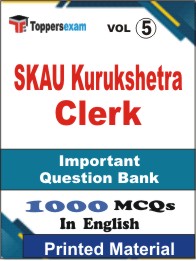 SKAU Kurukshetra Clerk Book in English - Objective MCQ (VOL.5)