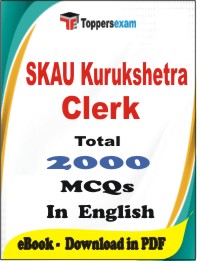 SKAU Kurukshetra Clerk PDF Book In English - MCQ / Objective Questions