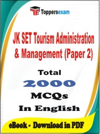 JK SET Tourism Administration & Management (Paper 2) PDF Book in English - MCQ / Objective Questions