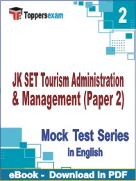JK SET Tourism Administration & Management (Paper 2) Test PDF Book In English - Question Paper