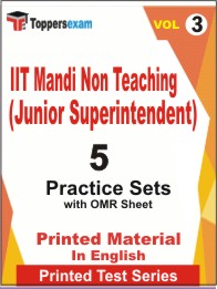 IIT Mandi Non Teaching (Junior Superintendent) Book in English - Practice Set (VOL.3)