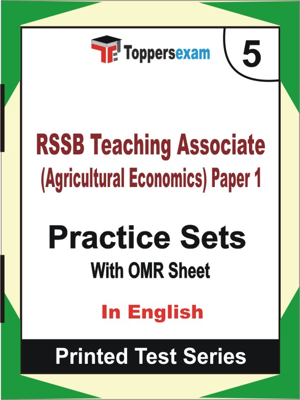 RSSB Teaching Associate (Agricultural Economics) Paper 1 Book in English - Mock Test / Practice Set