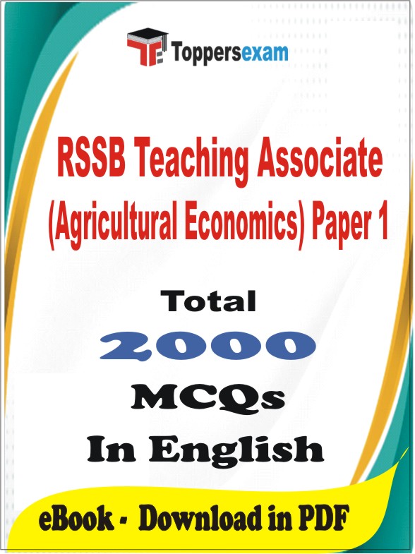 RSSB Teaching Associate (Agricultural Economics) Paper 1 PDF Book In English - MCQ / Objective Questions